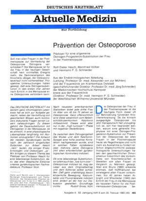 Vorschauseite 1: Prävention der Osteoporose