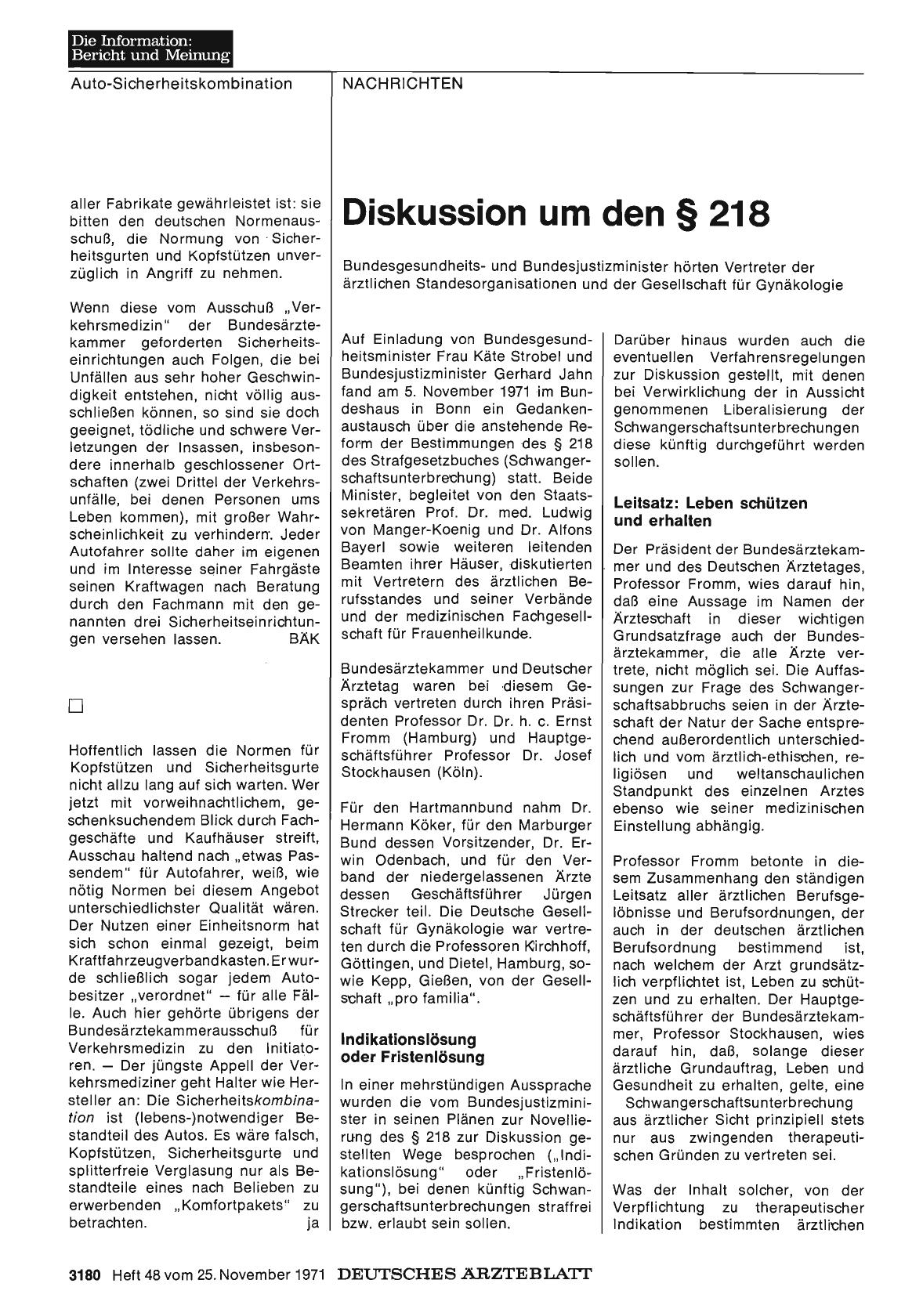 Vorschauseite 1: Diskussion um den § 218