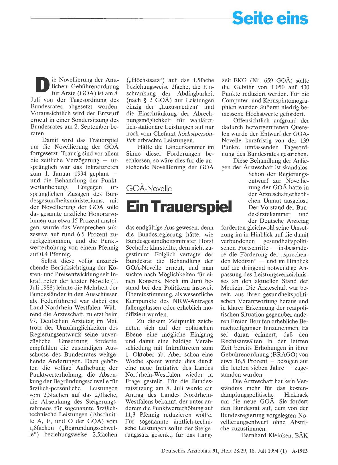 Vorschauseite 1: GOÄ-Novelle: Ein Trauerspiel