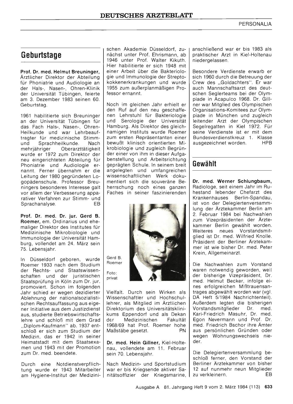 Vorschauseite 1: Geburtstage