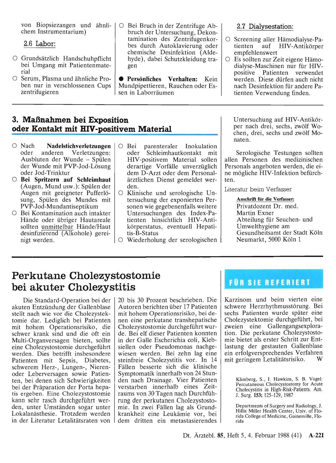 Vorschauseite 1: Perkutane Cholezystostomie bei akuter Cholezystitis