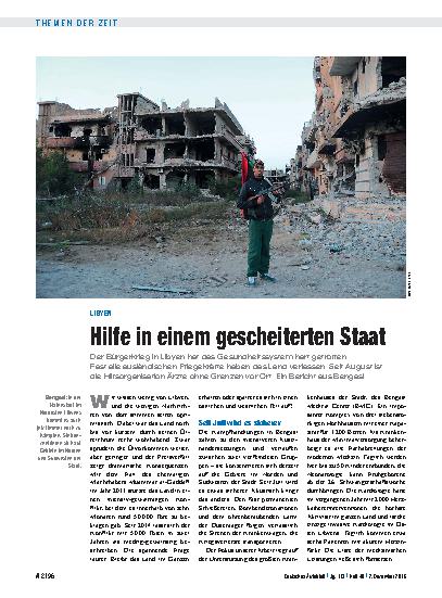 Vorschauseite 1: Libyen: Hilfe in einem gescheiterten Staat