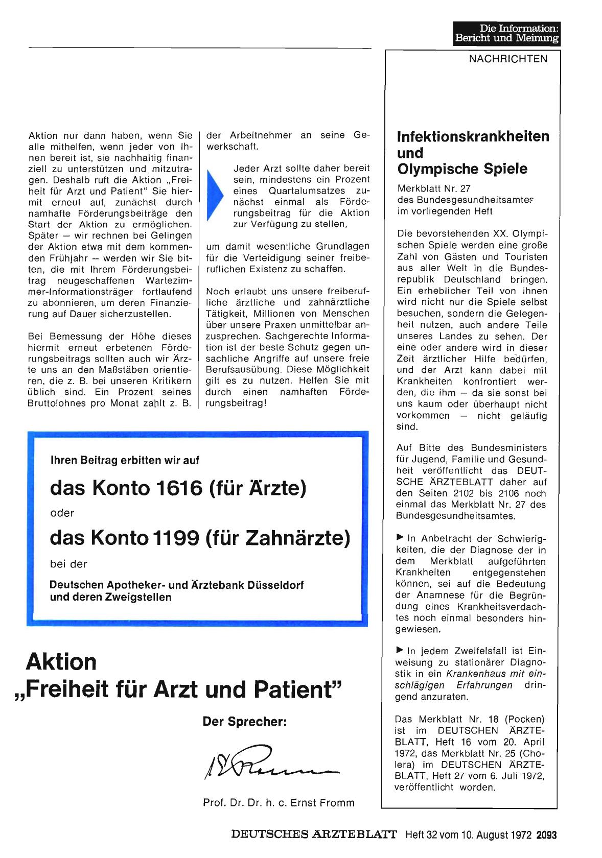 Vorschauseite 1: Infektionskrankheiten und Olympische Spiele