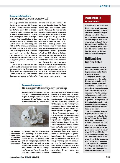 Vorschauseite 1: Schwangerschaftsabbruch: Bundestagsdebatte zum Werbeverbot