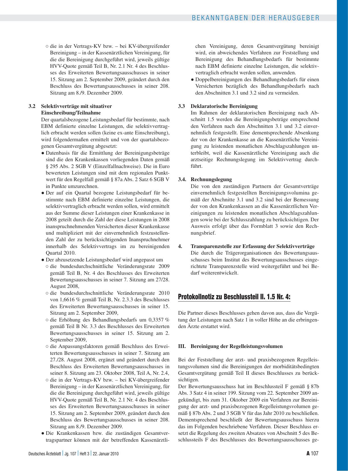 Vorschauseite 6: Bekanntmachungen: Beschluss des Erweiterten Bewertungsausschusses