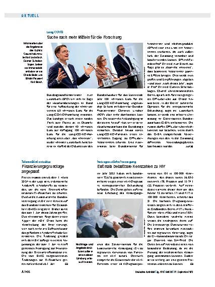 Vorschauseite 1: Telematikinfrastruktur: Finanzierungsgrundlage angepasst