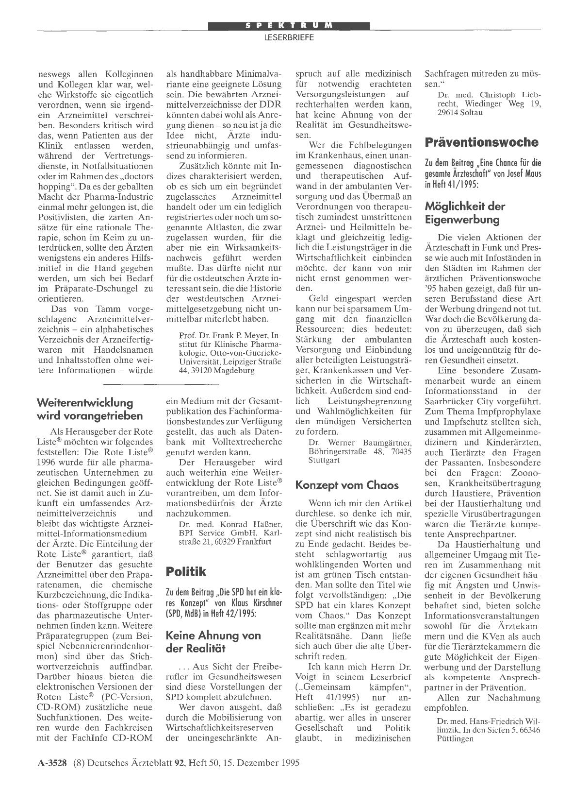 Vorschauseite 1: Politik: Konzept vom Chaos