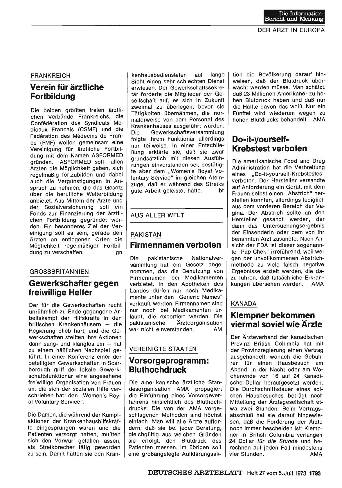 Vorschauseite 1: Vereinigte Staaten: Do-it-yourself-Krebstest verboten