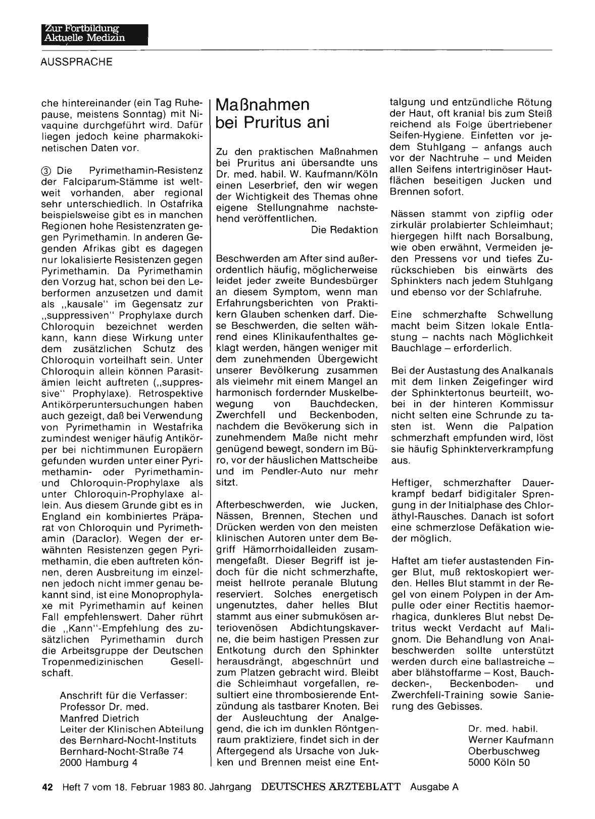 Vorschauseite 1: Maßnahmen bei Pruritus ani: Maßnahmen bei Pruritus ani