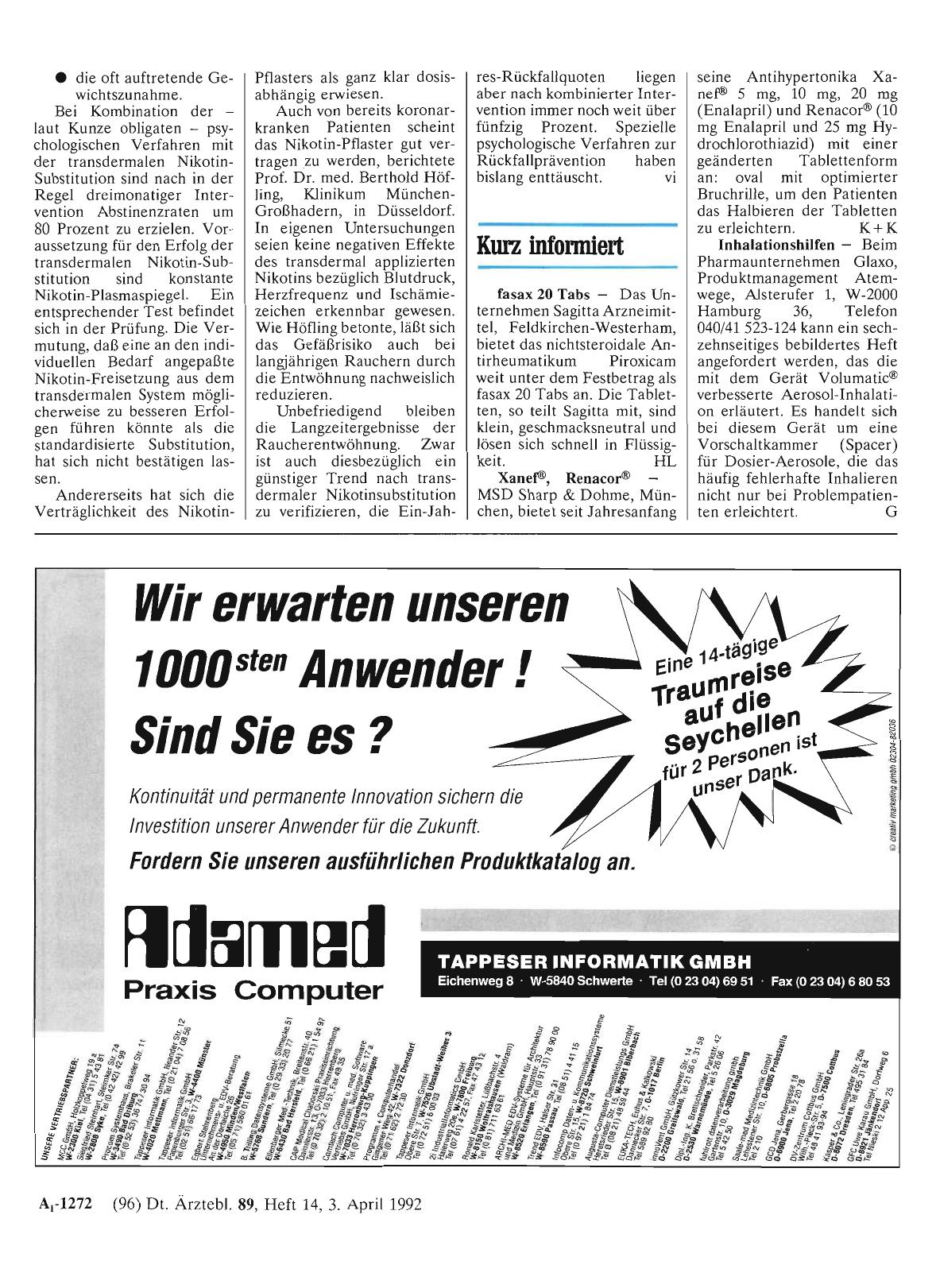 Vorschauseite 1: Kurz informiert