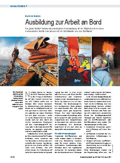 Vorschauseite 1: Maritime Medizin: Ausbildung zur Arbeit an Bord