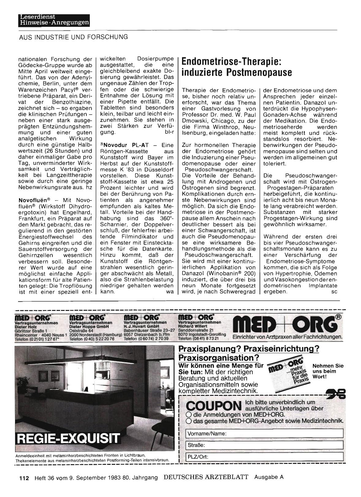Vorschauseite 1: Endometriose-Therapie: induzierte Postmenopause