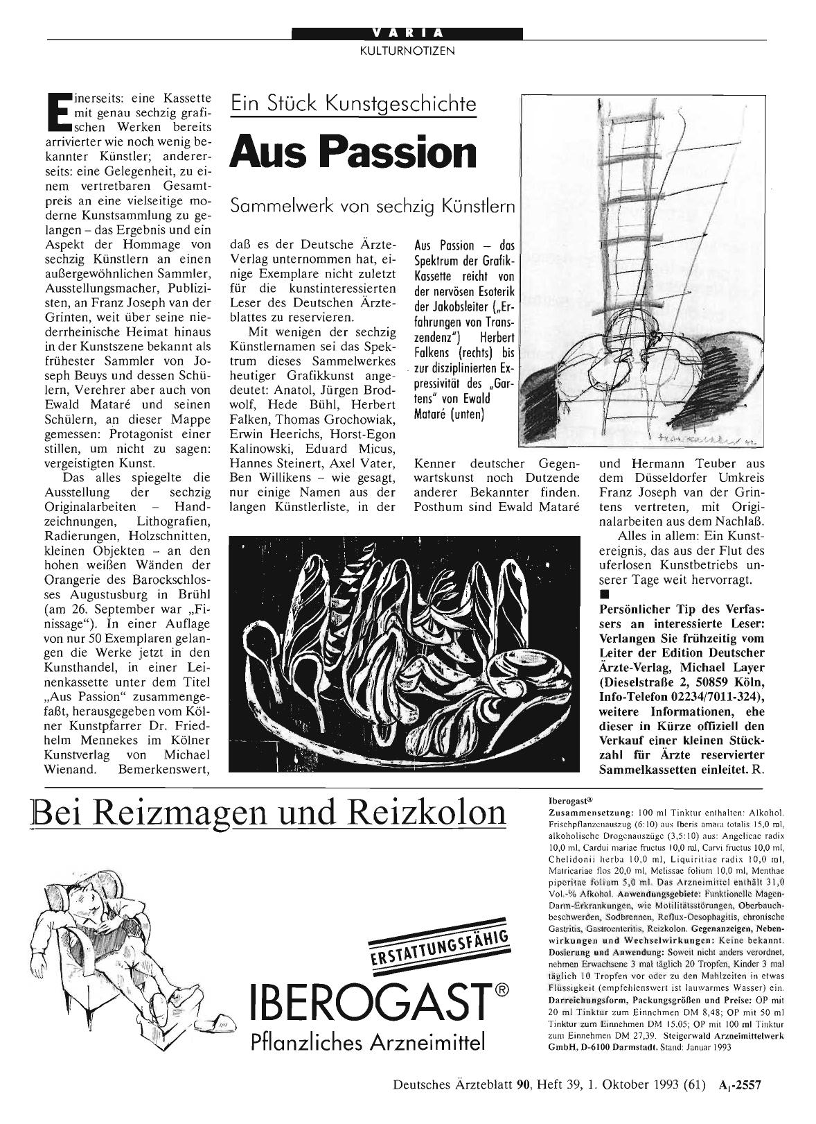 Vorschauseite 1: Ein Stück Kunstgeschichte: Aus Passion