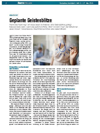 Vorschauseite 1: Kreativität: Geplante Geistesblitze