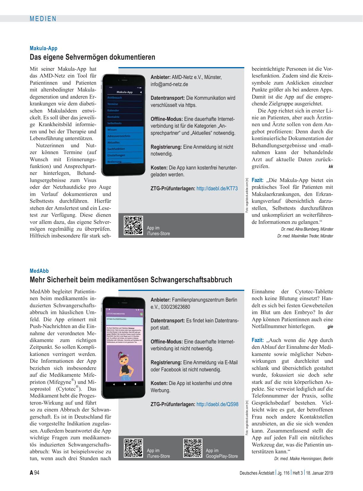 Vorschauseite 1: Makula-App: Das eigene Sehvermögen dokumentieren