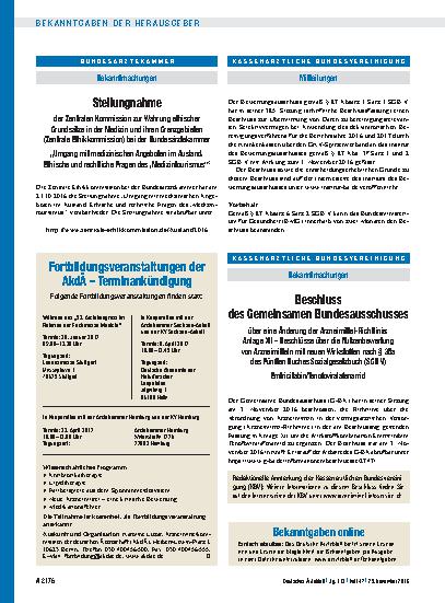 Vorschauseite 1: Bekanntgaben online