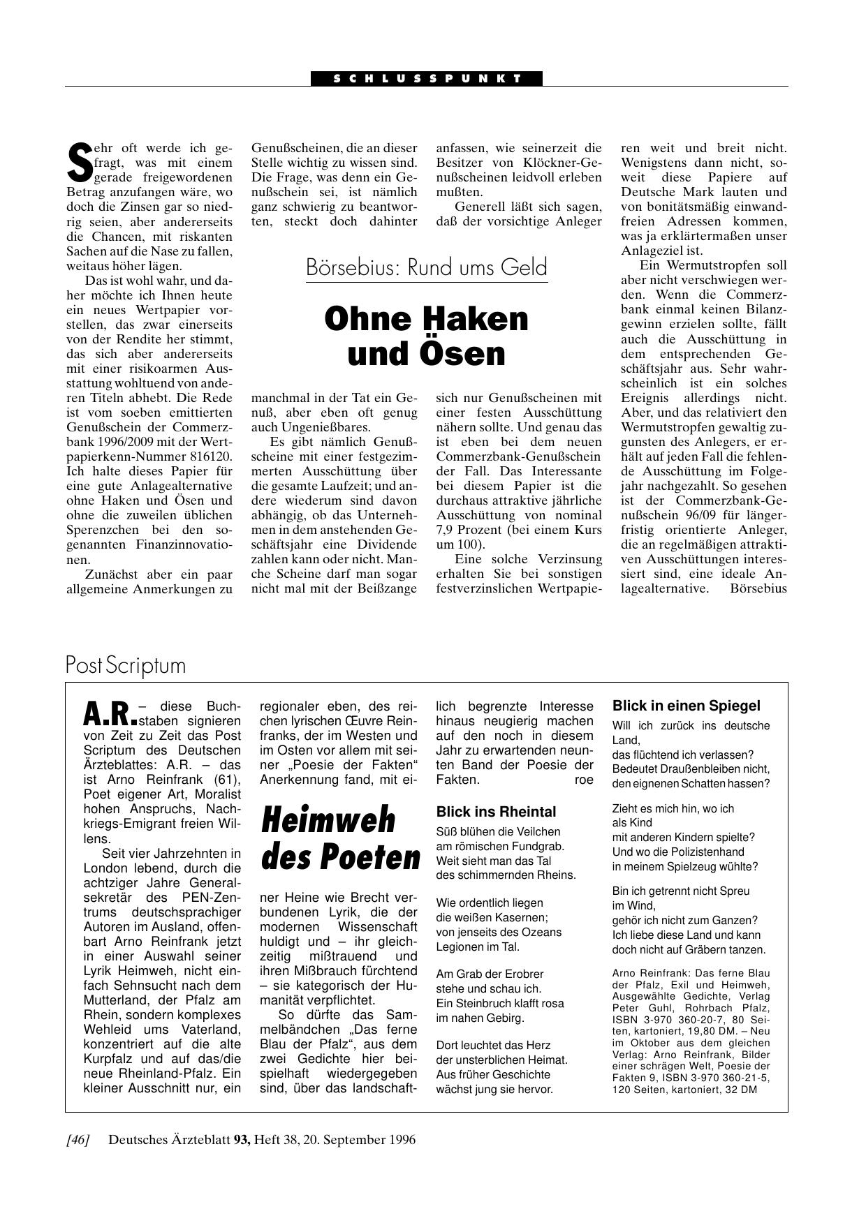 Vorschauseite 1: Heimweh des Poeten