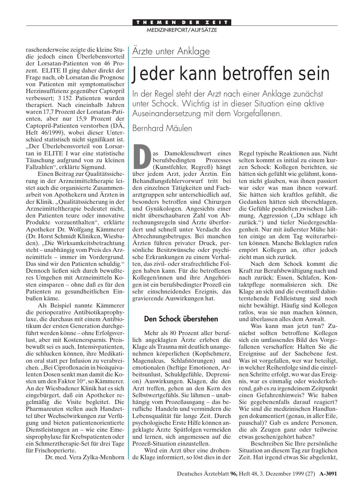 Vorschauseite 1: Ärzte unter Anklage: Jeder kann betroffen sein