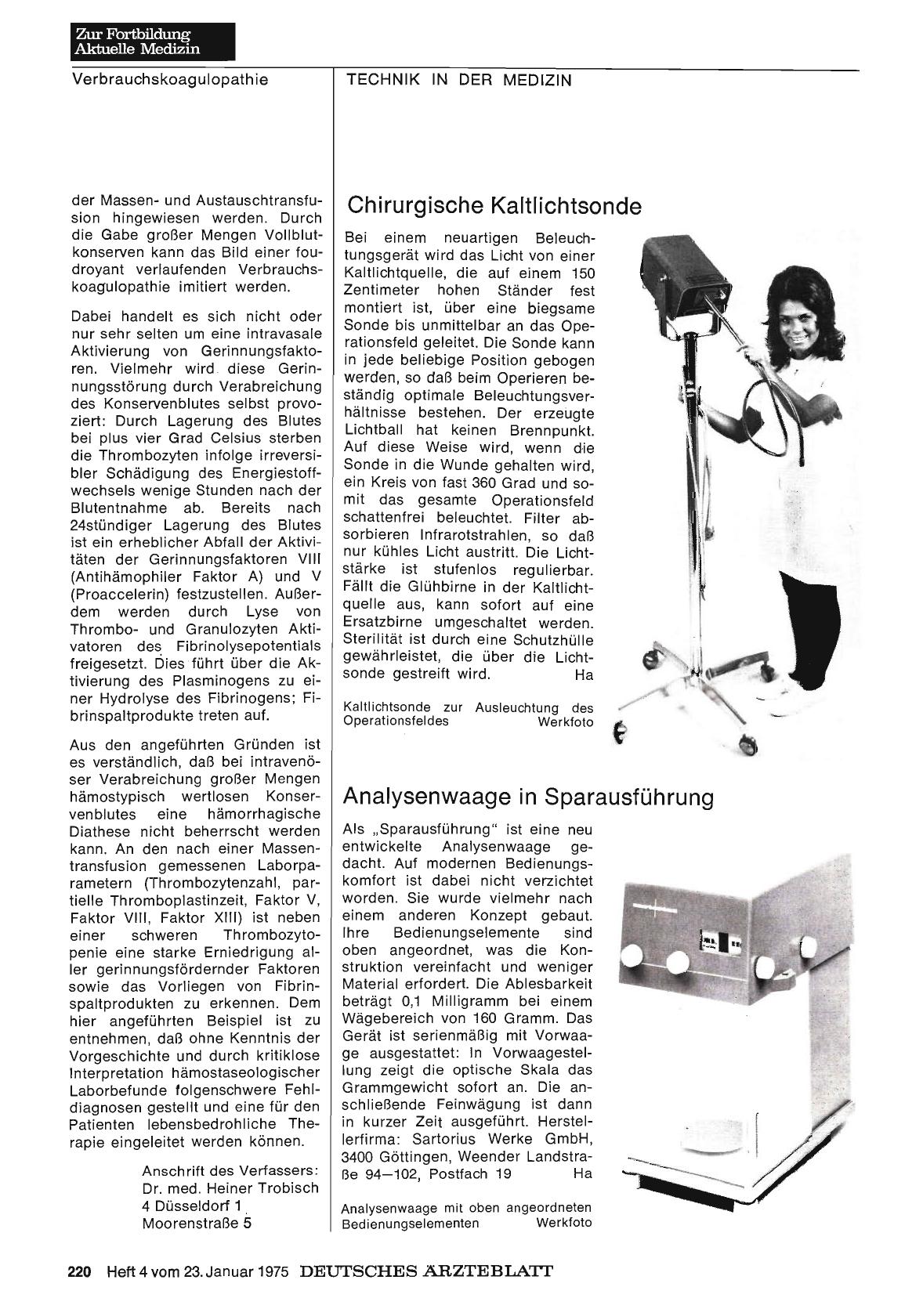 Vorschauseite 1: Chirurgische Kaltlichtsonde