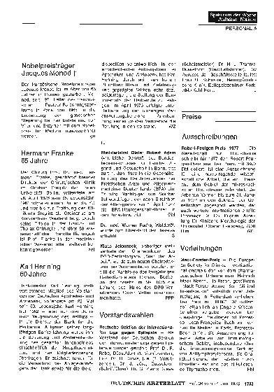 Vorschauseite 1: Verleihungen
