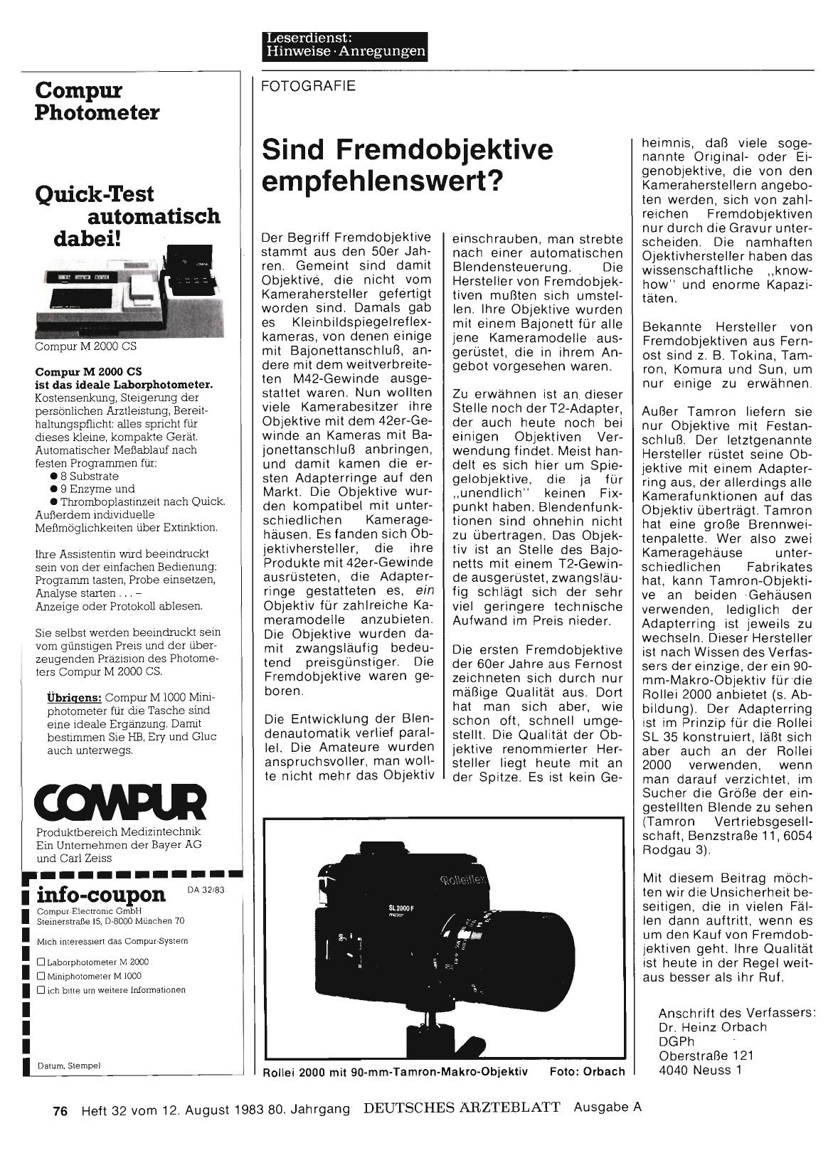 Vorschauseite 1: Sind Fremdobjektive empfehlenswert?