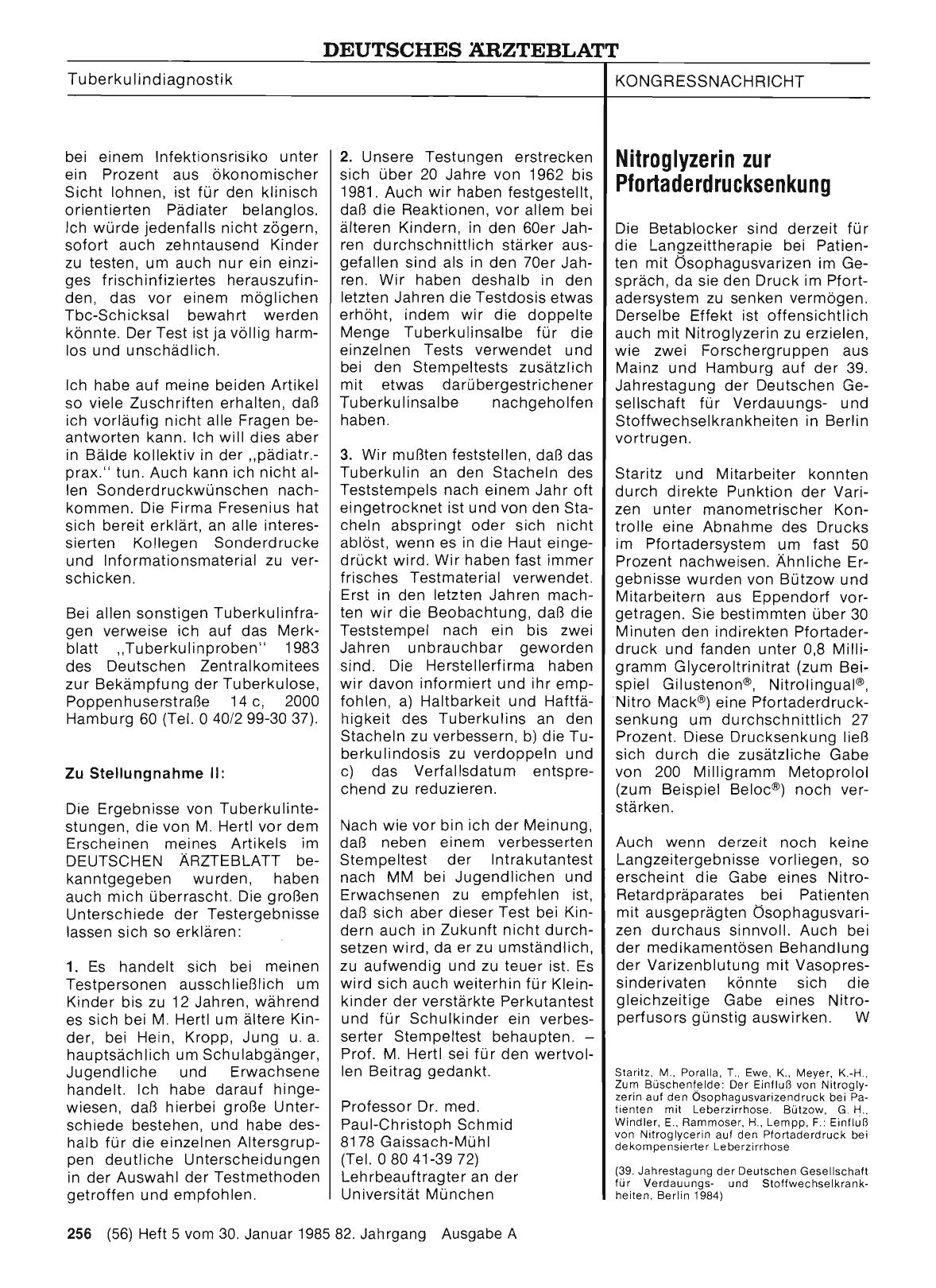 Vorschauseite 1: Nitroglyzerin zur Pfortaderdrucksenkung