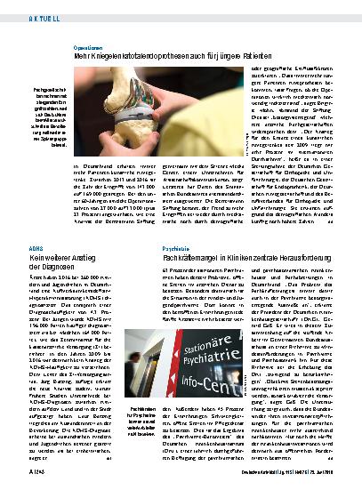 Vorschauseite 1: ADHS: Kein weiterer Anstieg der Diagnosen