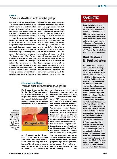 Vorschauseite 1: Randnotiz: Risikofaktoren für Frühgeburten