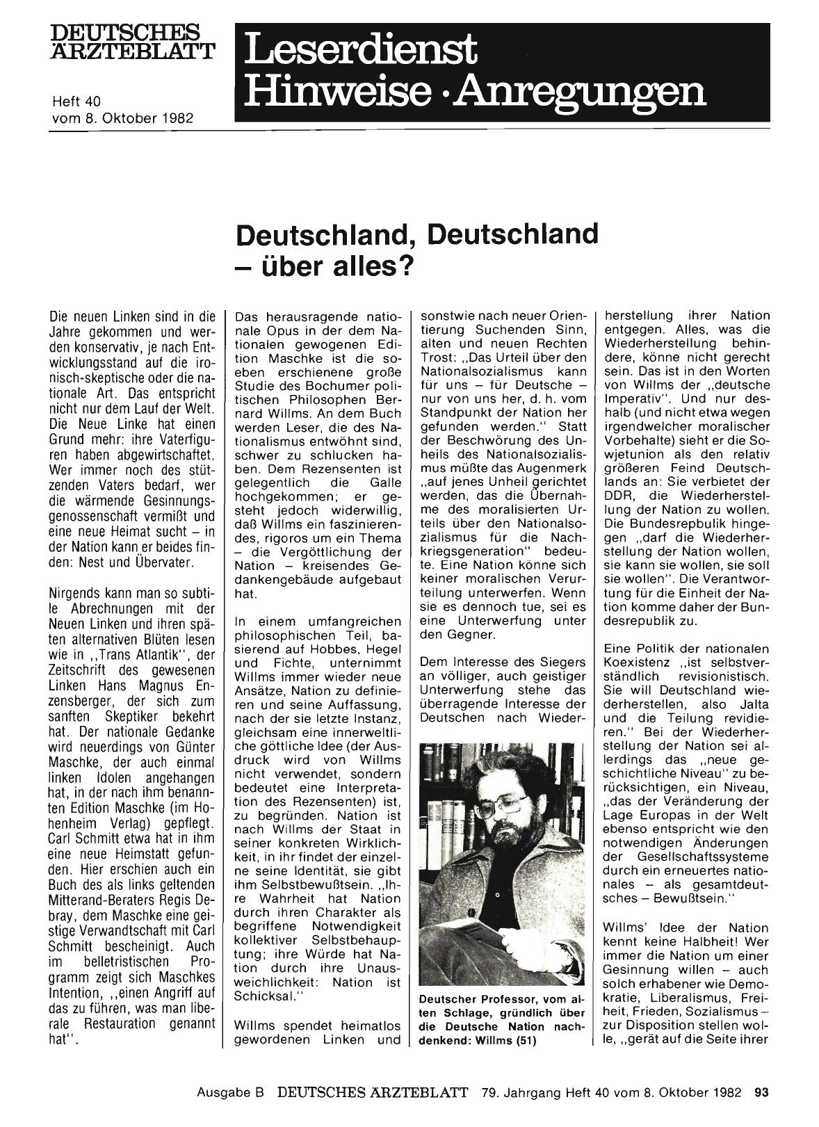 Vorschauseite 1: Deutschland, Deutschland über alles?