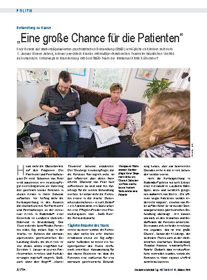 Vorschauseite 1: Behandlung zu Hause: „Eine große Chance für die Patienten“