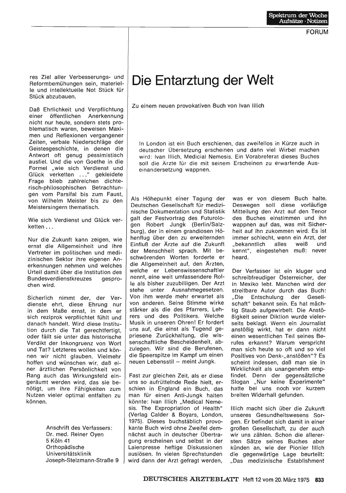 Vorschauseite 1: Die Entarztung der Welt