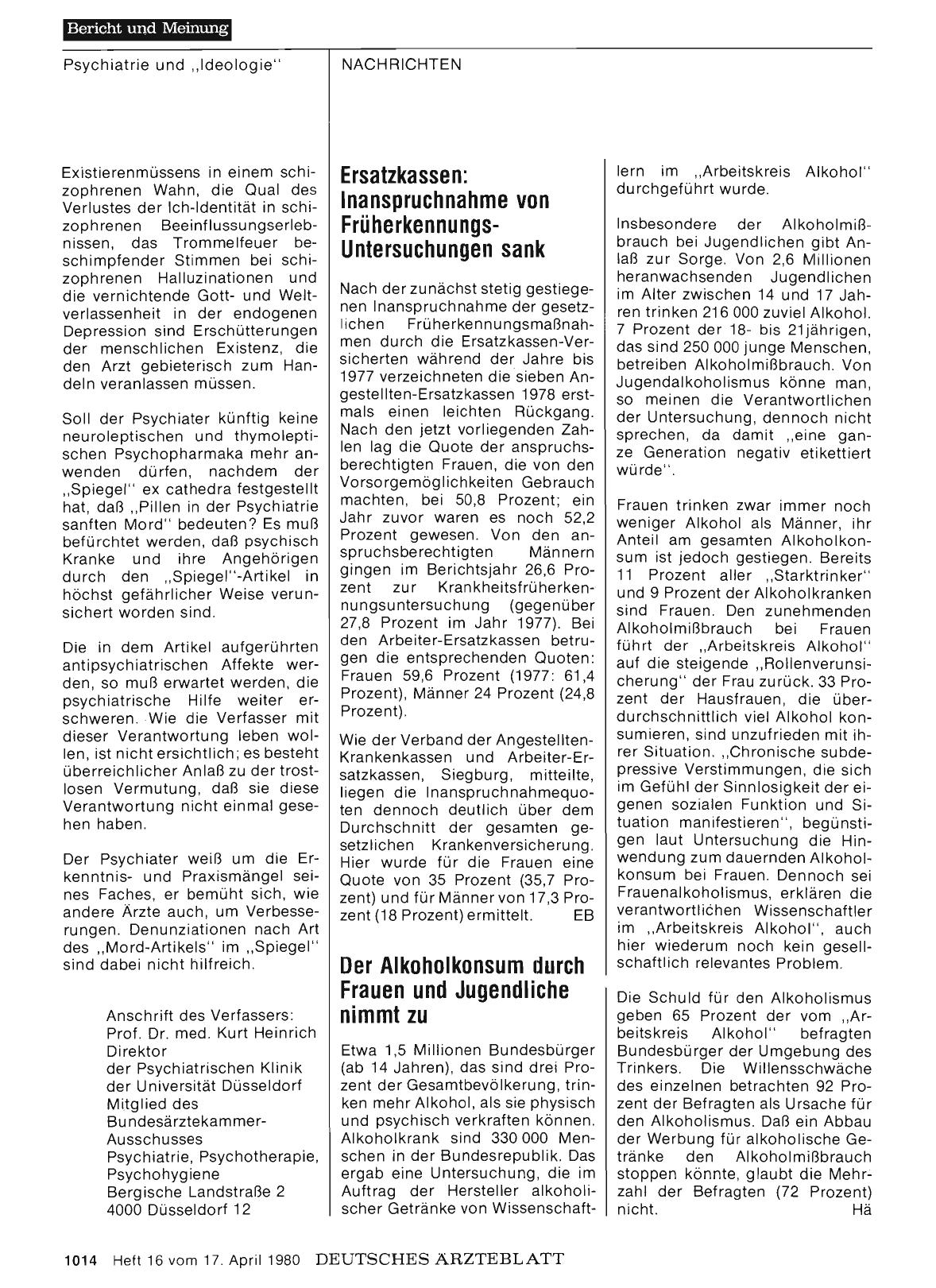 Vorschauseite 1: Ersatzkassen: Inanspruchnahme von Früherkennungs-Untersuchungen sank