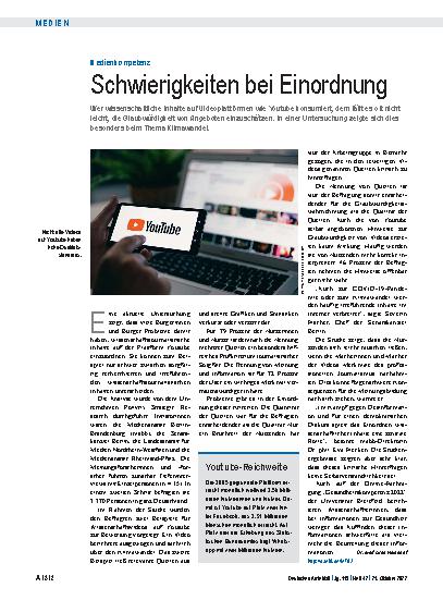 Vorschauseite 1: Medienkompetenz: Schwierigkeiten bei Einordnung