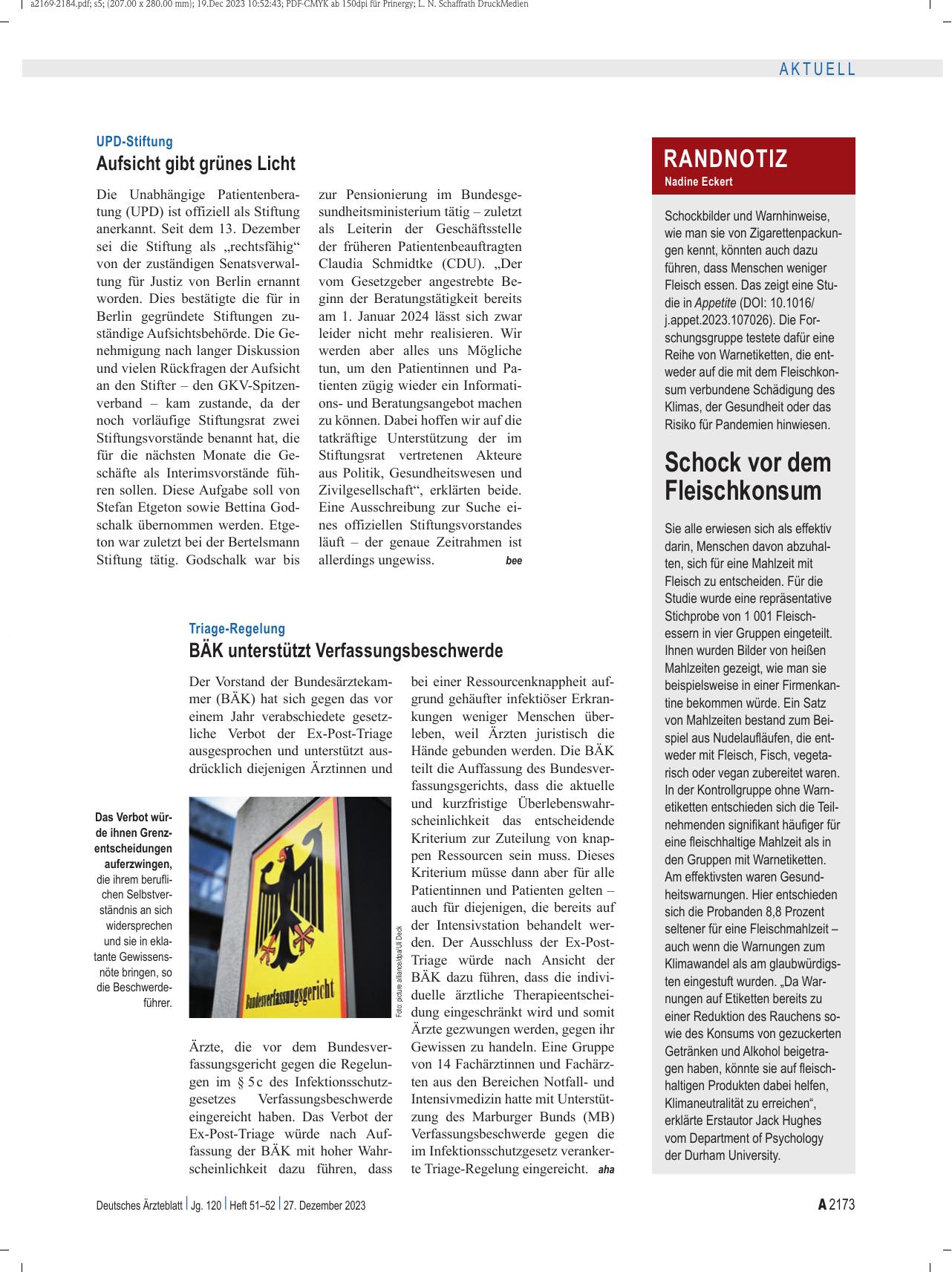 Vorschauseite 1: UPD-Stiftung: Aufsicht gibt grünes Licht