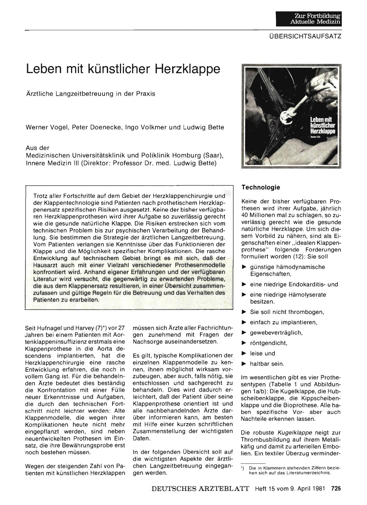 Vorschauseite 1: Leben mit künstlicher Herzklappe