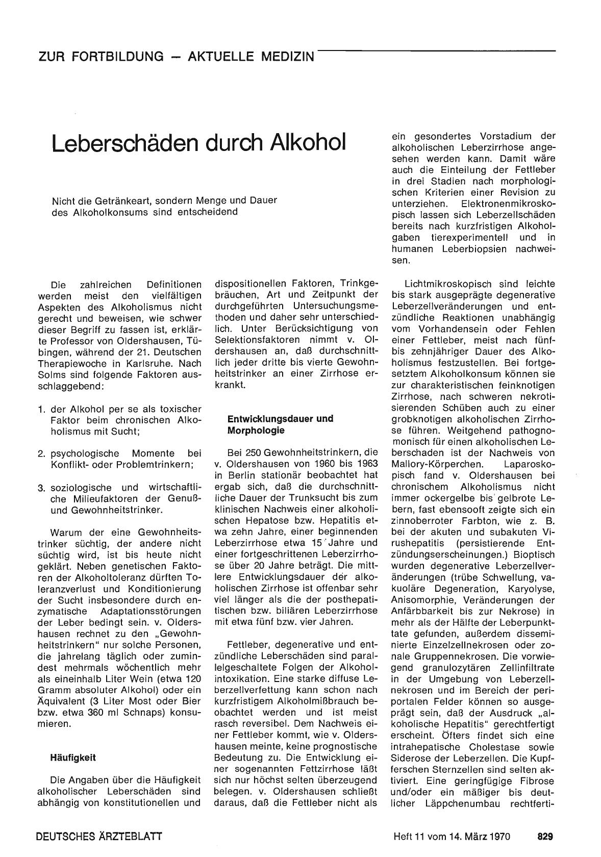Vorschauseite 1: Leberschäden durch Alkohol