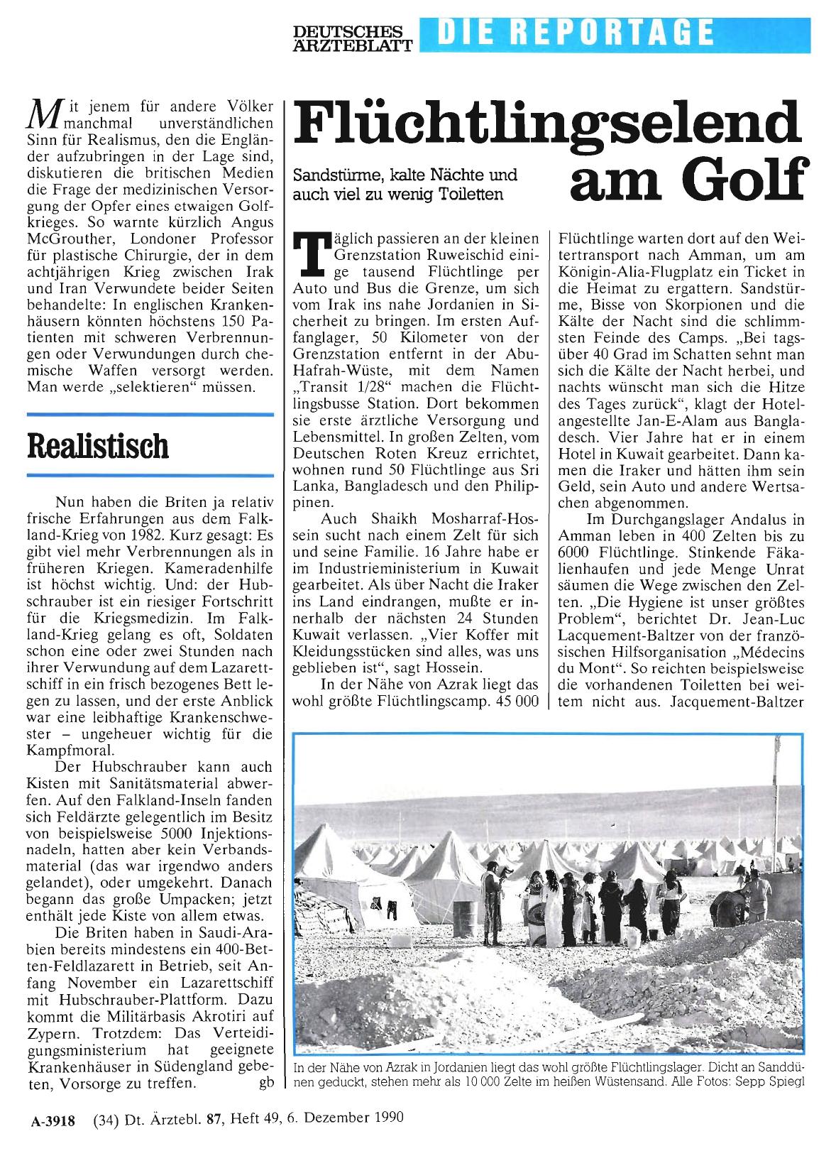 Vorschauseite 1: Flüchtlingselend am Golf: Sandstürme, kalte Nächte und auch viel zu wenig Toiletten