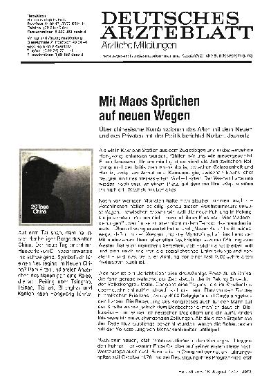 Vorschauseite 1: Mit Maos Sprüchen auf neuen Wegen