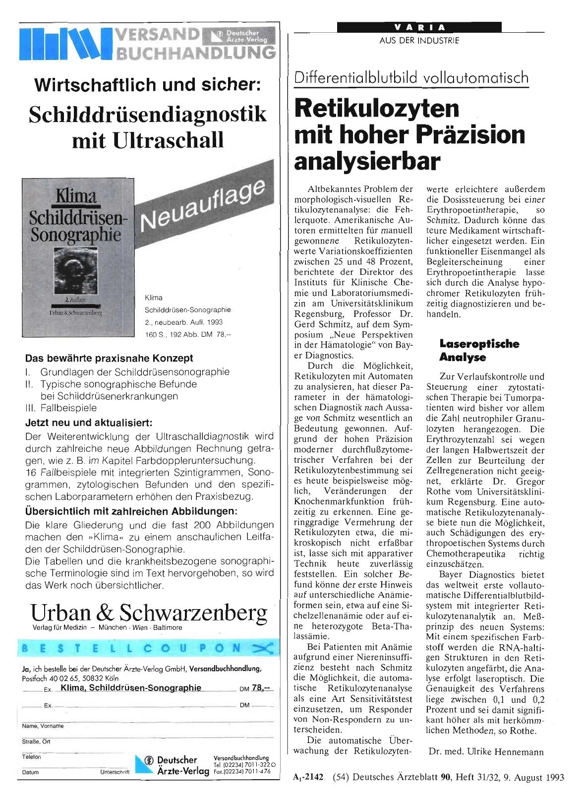 Vorschauseite 1: Differentialblutbild vollautomatisch: Retikulozyten mit hoher Präzision analysierbar