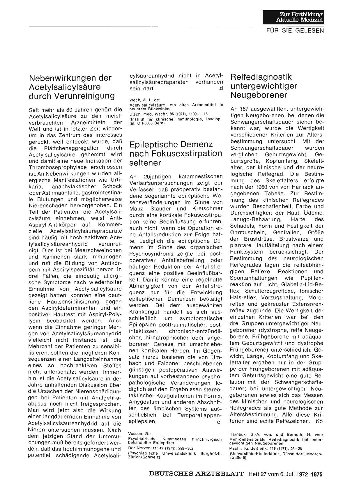 Vorschauseite 1: Nebenwirkungen der Acetylsalicylsäure durch Verunreinigung