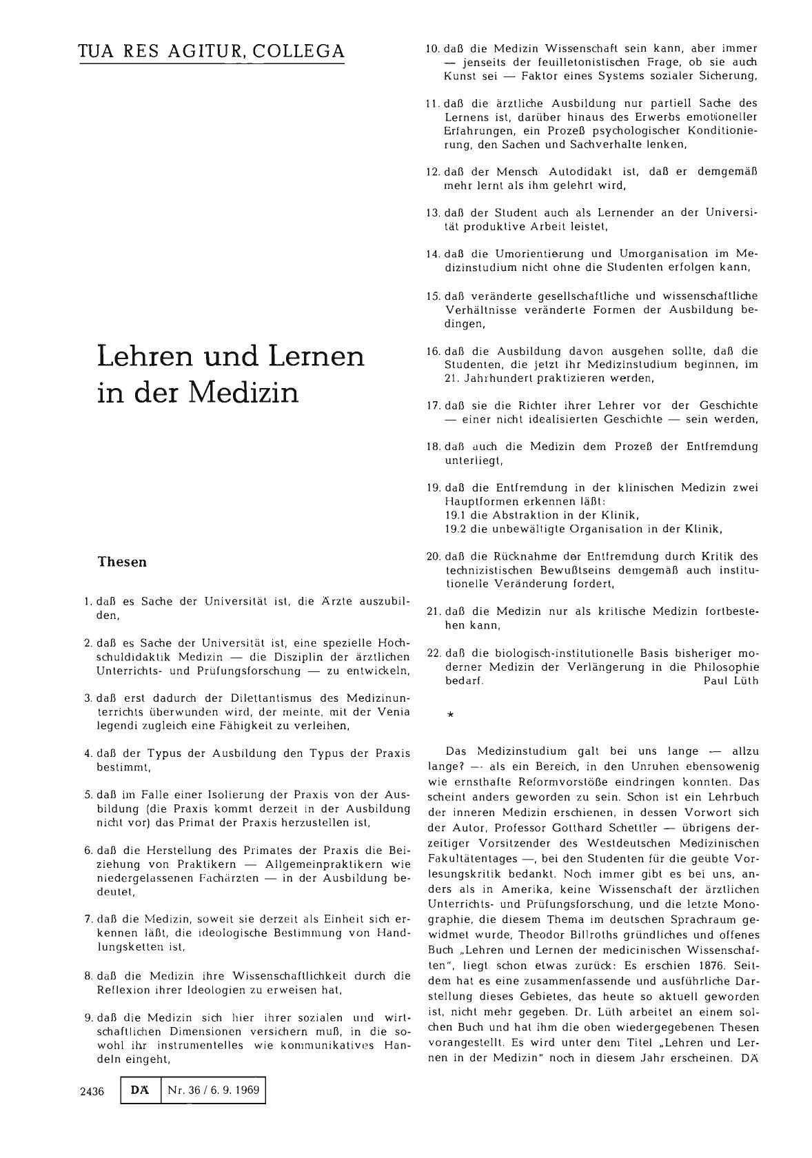 Vorschauseite 1: Lehren und Lernen in der Medizin