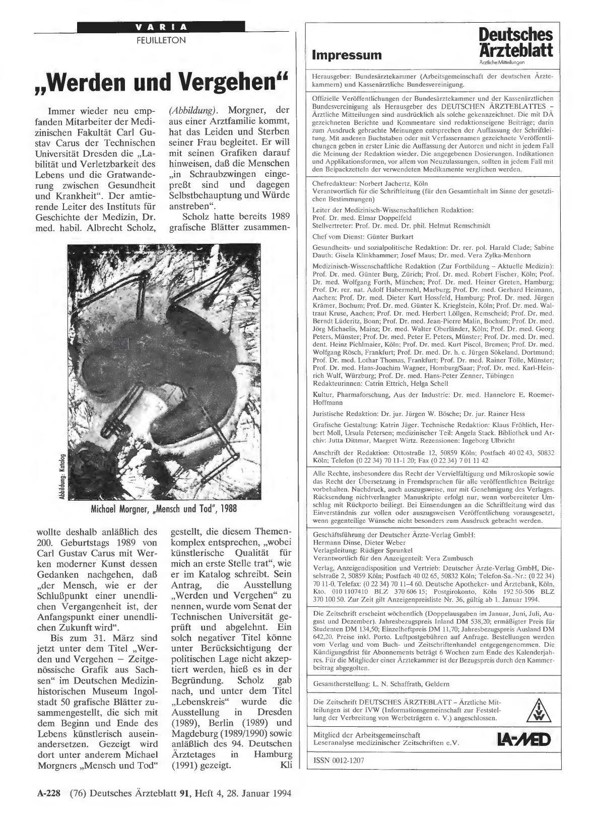 Vorschauseite 1: „Werden und Vergehen”
