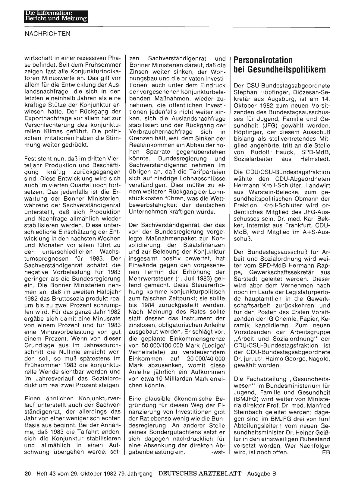 Vorschauseite 1: Personalrotation bei Gesundheitspolitikern