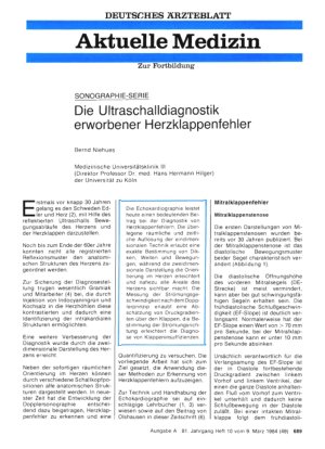 Vorschauseite 1: Die Ultraschalldiagnostik erworbener Herzklappenfehler