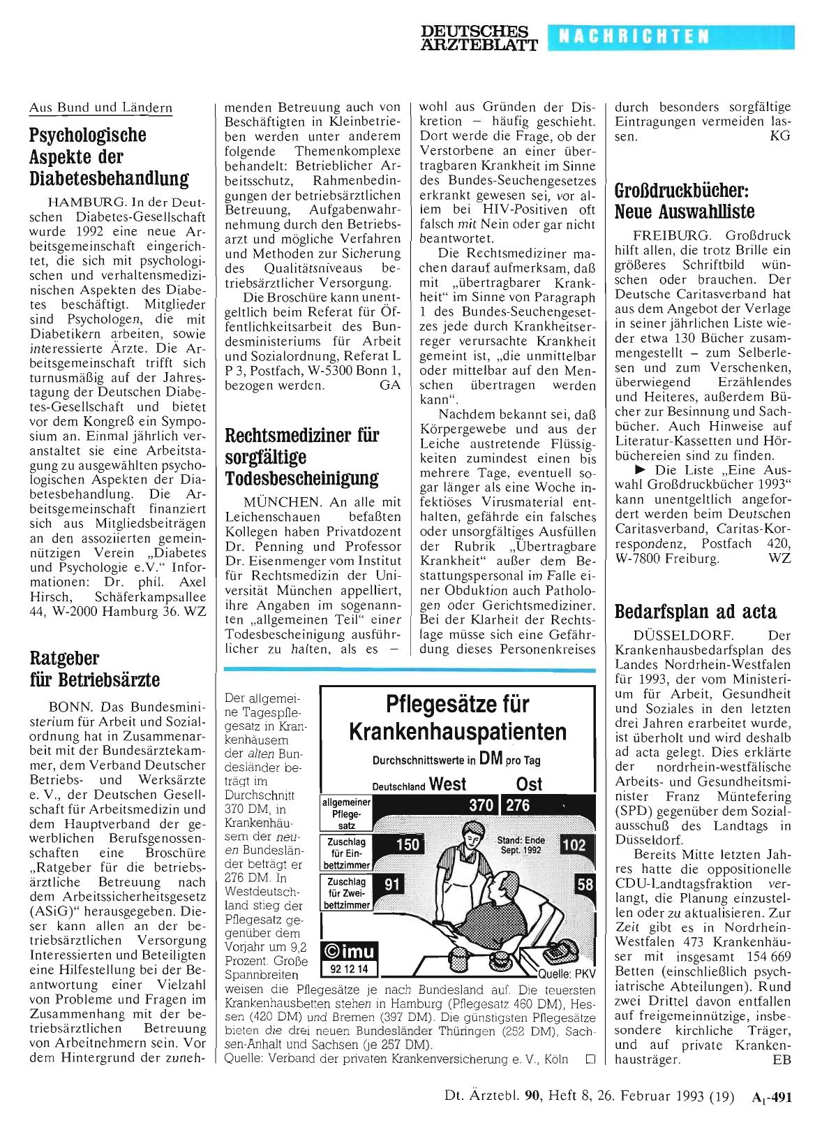 Vorschauseite 1: Rechtsmediziner für sorgfältige Todesbescheinigung