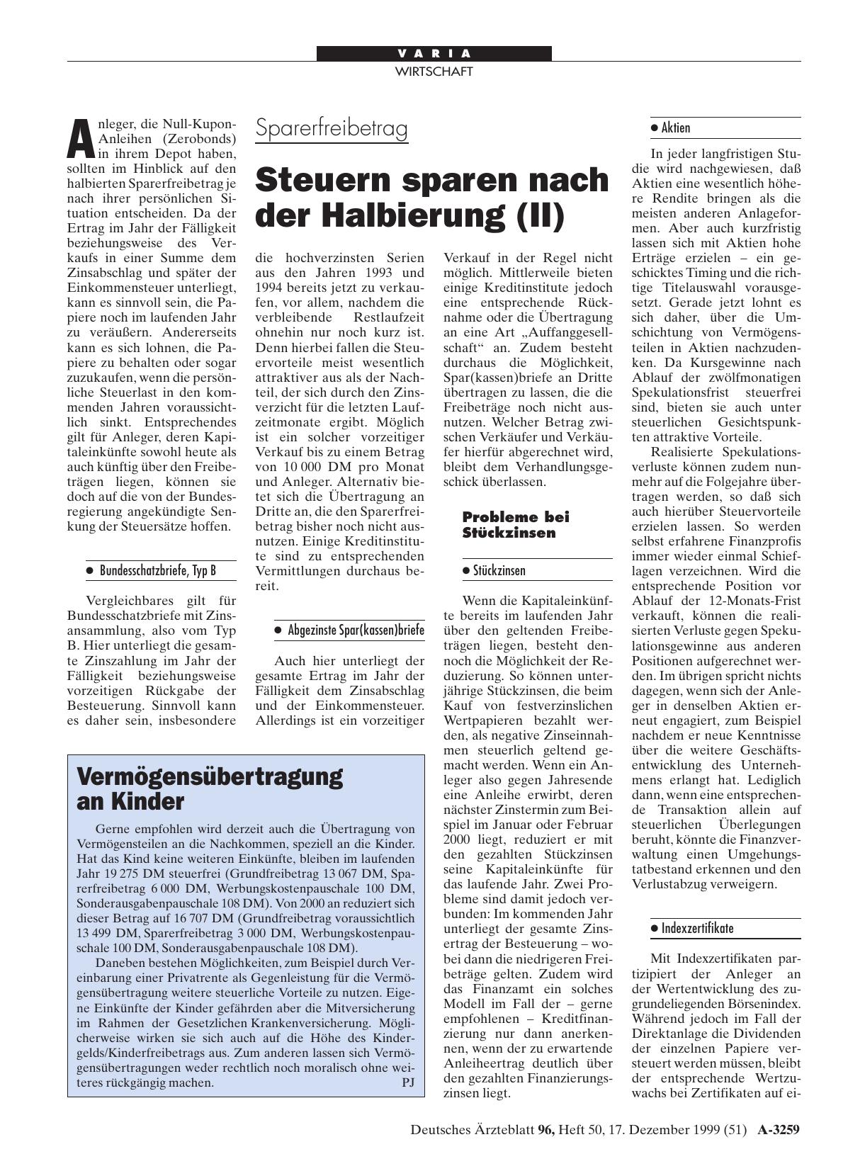 Vorschauseite 1: Vermögensübertragung an Kinder