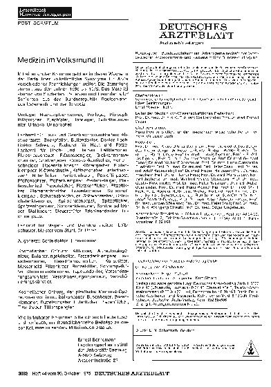Vorschauseite 1: Medizin im Volksmund 111