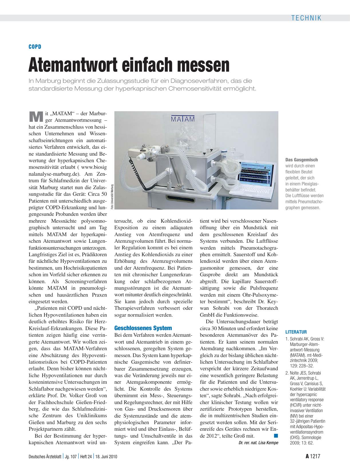 Vorschauseite 1: COPD: Atemantwort einfach messen