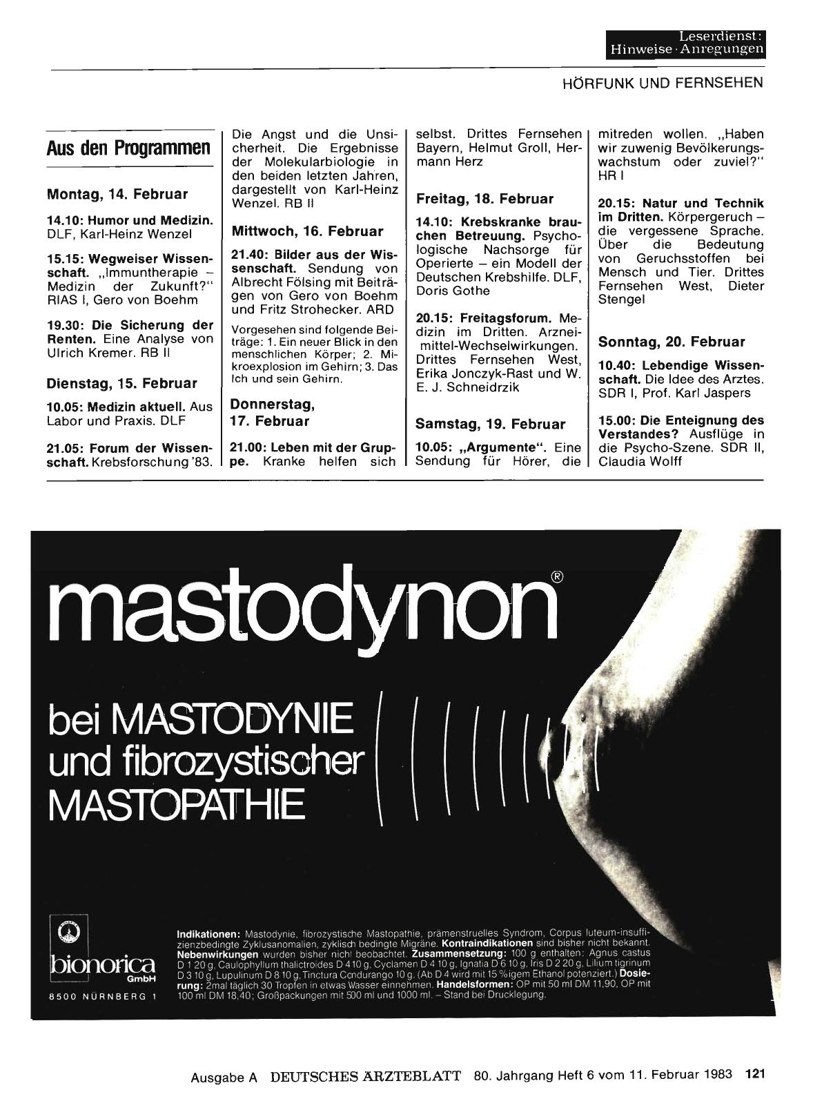 Vorschauseite 1: Aus den Programmen