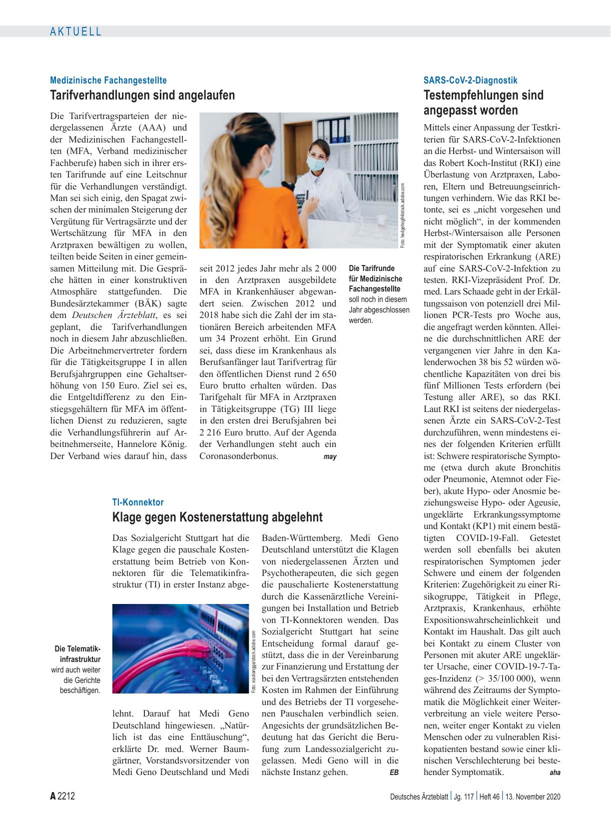 Vorschauseite 1: SARS-CoV-2-Diagnostik: Testempfehlungen sind angepasst worden